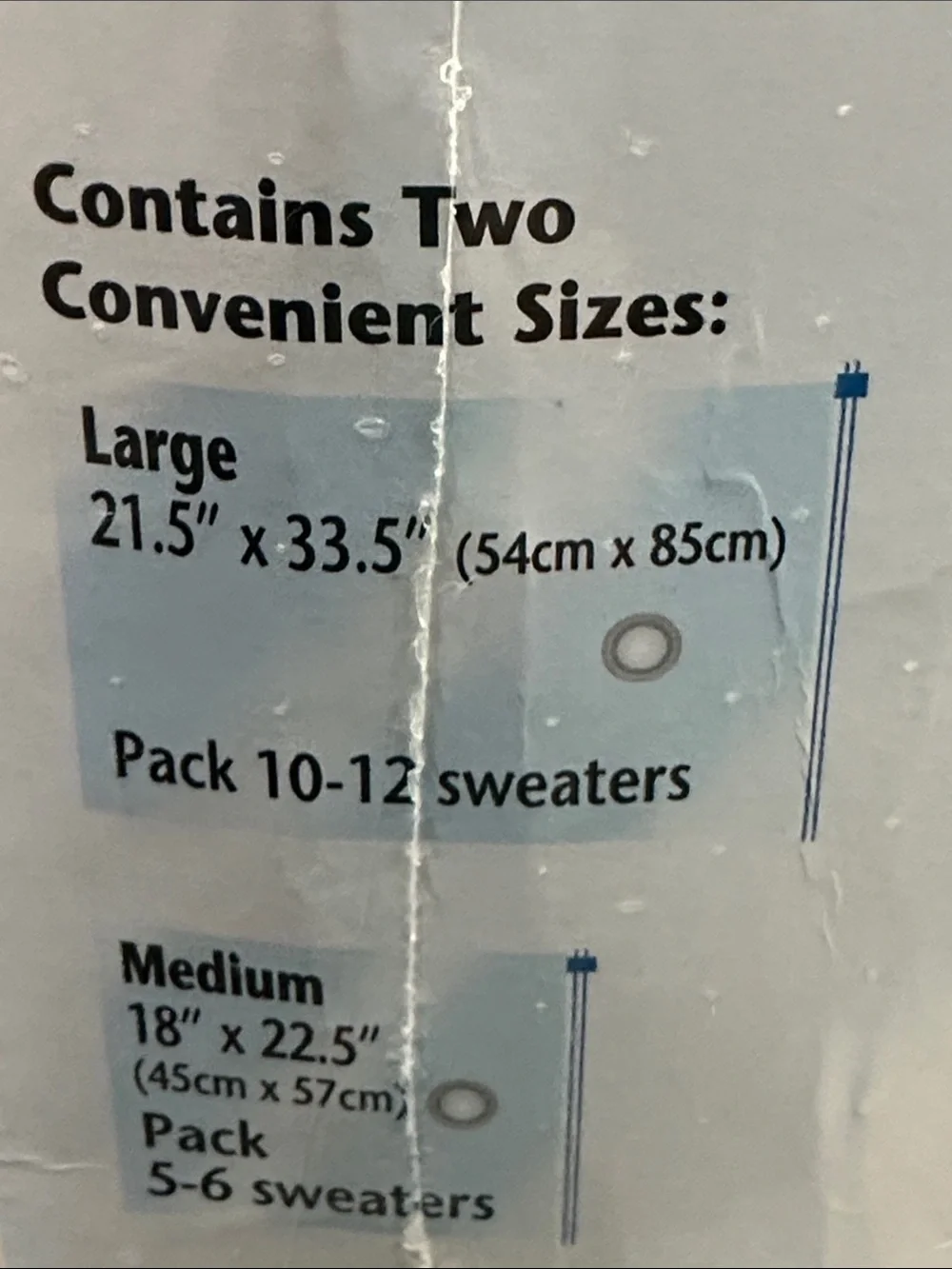 Ziplock contains large
